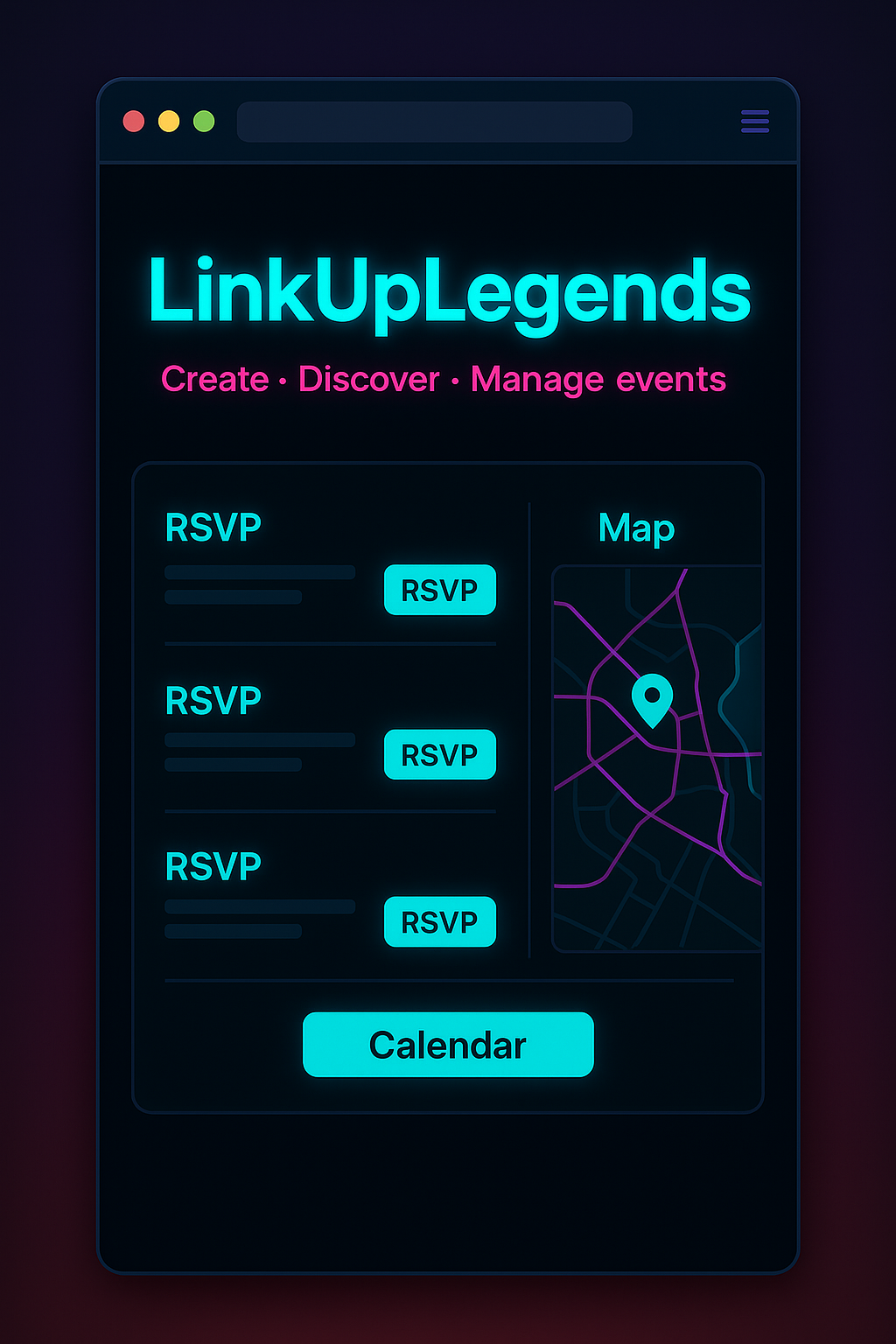 LinkUpLegends Event Platform
